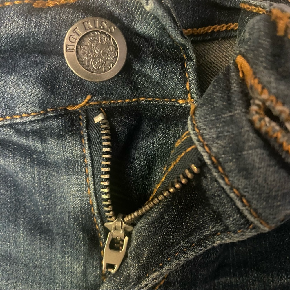 Hot Kiss Distressed Blue Jean Shorts GUC 7 - Picture 5 of 6